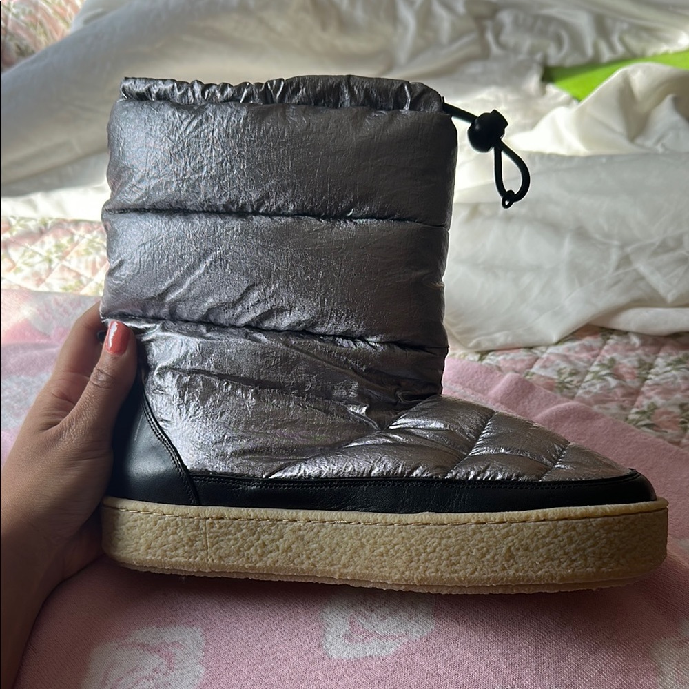 Isabel Marant Silver Snow Boots